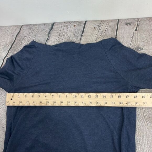 Athleta Dark Blue Hooded Long Sleeve Top women’s size Small - Picture 9 of 10